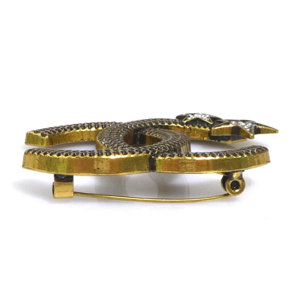 CHANEL Gold Logo Brooch - Picture 4 of 9